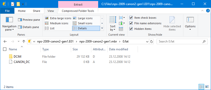 Открытие E01 файла в Windows Explorer